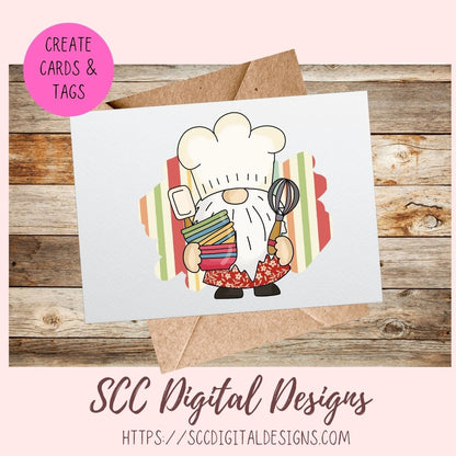 kitchen gnome png designs for sublimation designs for aprons, baking png files for commercial use, chef gnome clip art for stickers, digital