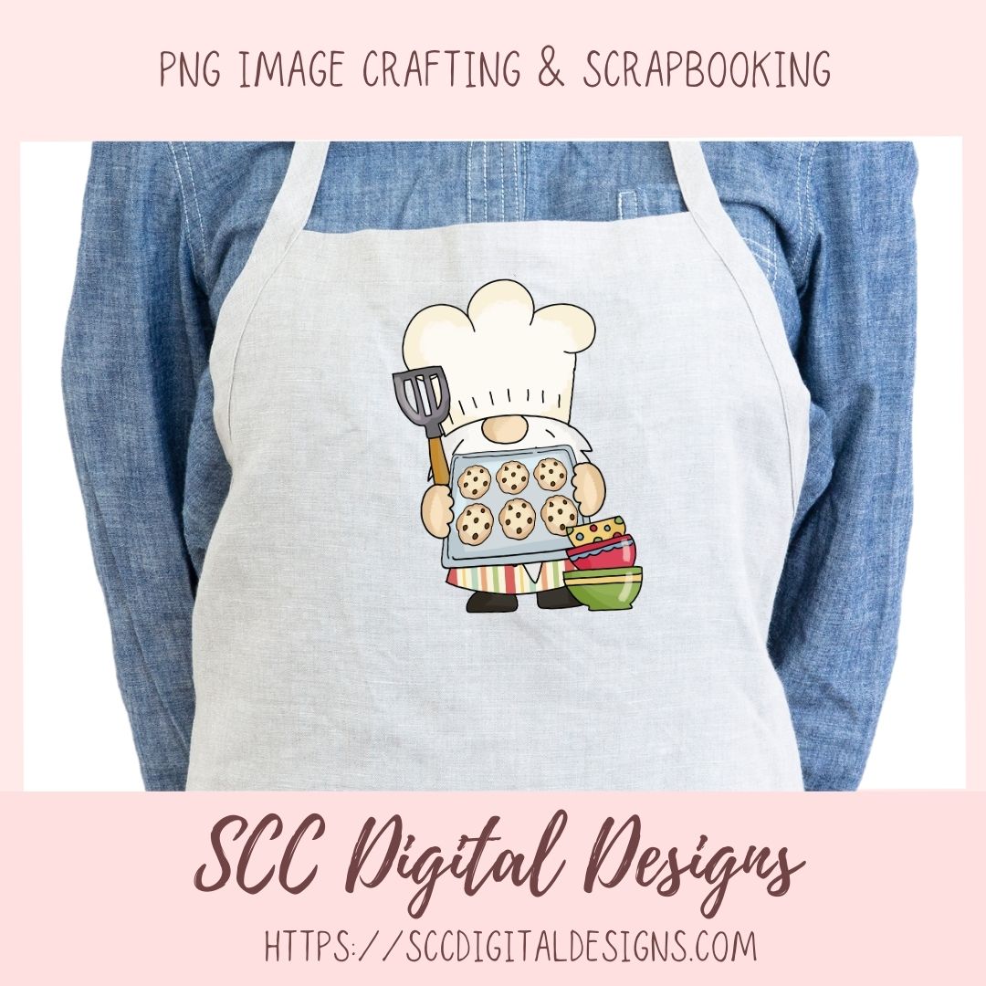 kitchen gnome png designs for sublimation designs for aprons, baking png files for commercial use, chef gnome clip art for stickers, digital