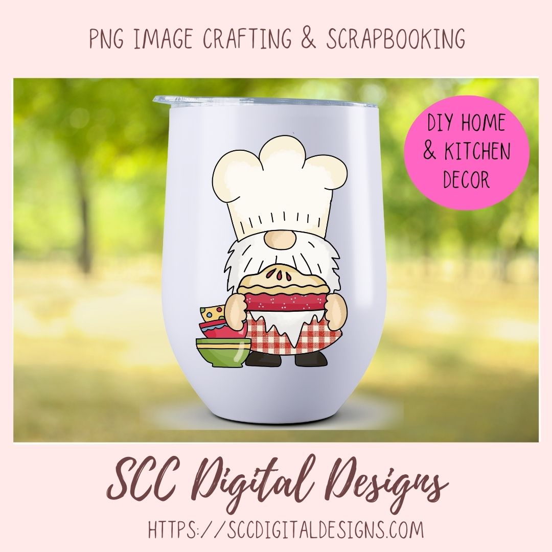 kitchen gnome png designs for sublimation designs for aprons, baking png files for commercial use, chef gnome clip art for stickers, digital