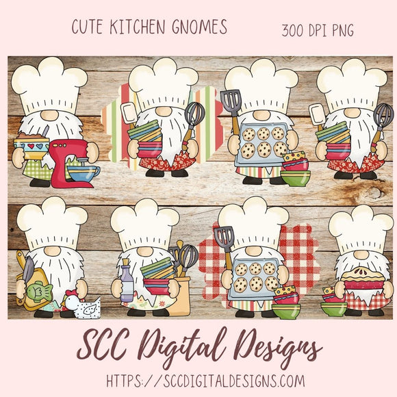 kitchen gnome png designs for sublimation designs for aprons, baking png files for commercial use, chef gnome clip art for stickers, digital