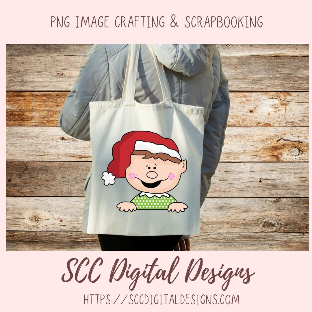 Cute Christmas Elf Clipart & Digital Stamps, Line Art PNG for Kids Coloring Pages, Christmas Cookies Clip Art for Sublimation for Stickers