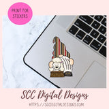 Dog Lover Gnome Clipart 6 designs in 300 dpi png format border collie dog poodle yorkshire terrier