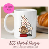 Dog Lover Gnome Clipart 6 designs in 300 dpi png format border collie dog poodle yorkshire terrier