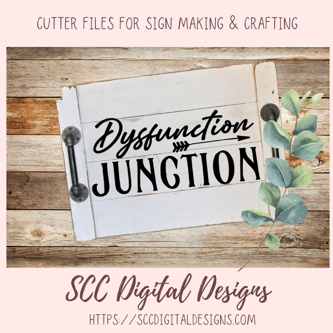 Dysfunction Junction SVG, Front Door Welcome Mat for Mom, Farmhouse Sign Decor for Couples, Sarcastic T-Shirt for Girfriend, Funny Wall Art