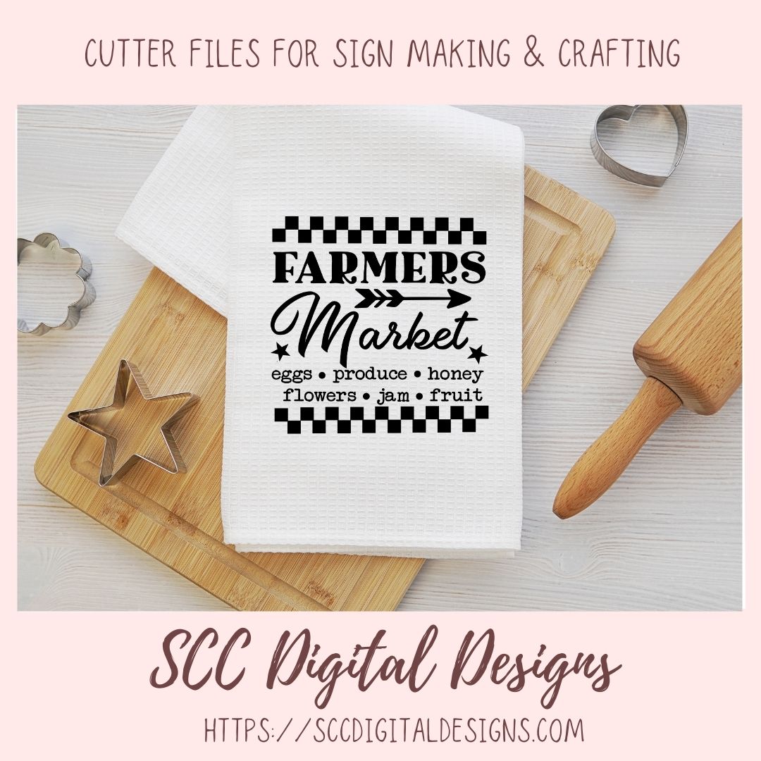 Farmers Market SVG, Eggs Produce Honey, Flowers Jam Fruit, Farmhouse Wall Decor for Girlfriend, Farm Fresh Roadside Stand Sinage for Mom