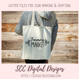 Farmers Market SVG Mini Bundle, Farmhouse Kitchen Decor for Girlfriend, Shop Small & Local Reusable Bag for Mom, Commercial Use Art