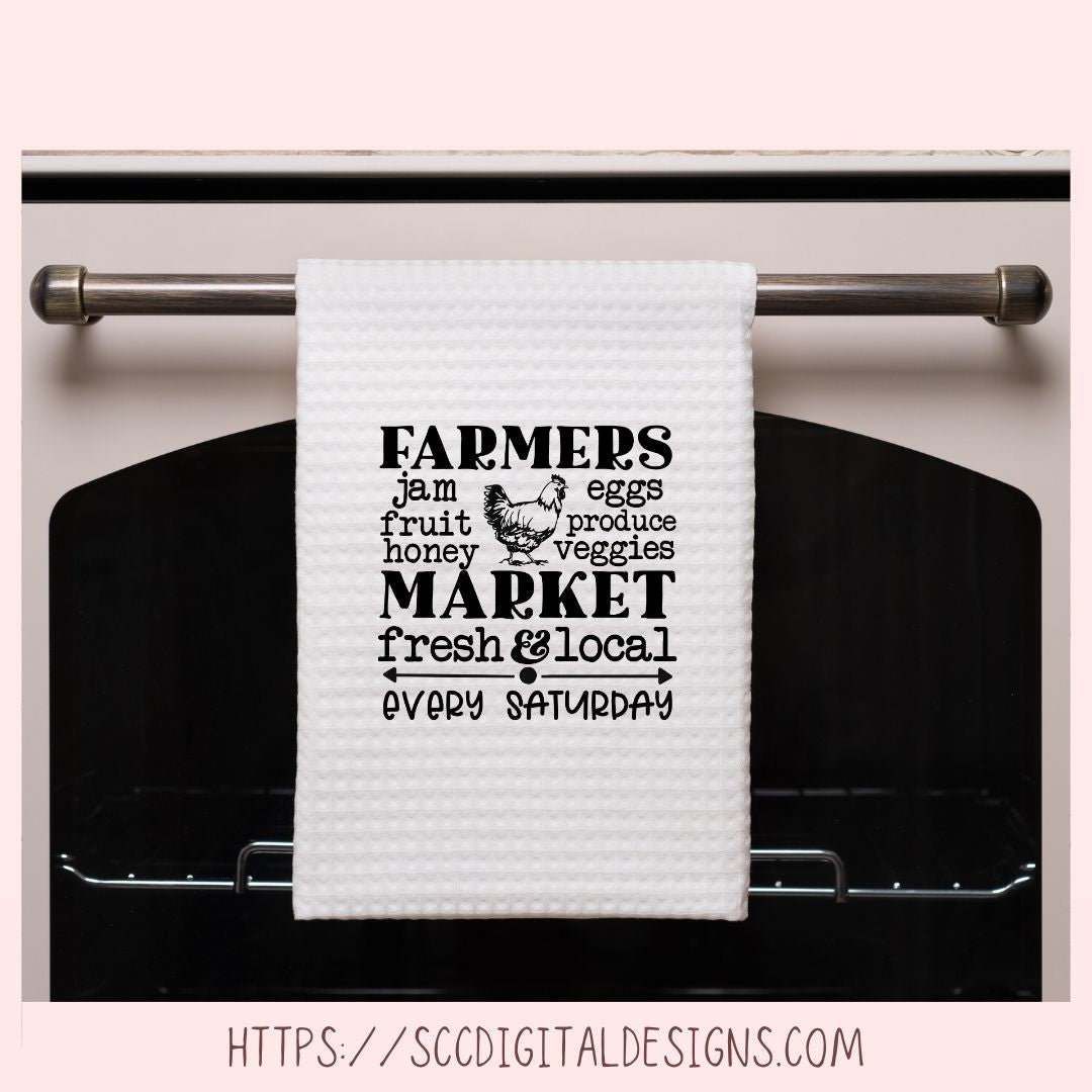 Farmer’s Market SVG, Shop Farm Fresh & Local Sign, Farmhouse Home Décor Cut File, Agriculture Produce & Egg Market SVG for Cricut & Silhouette