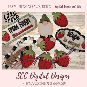 Farm Fresh Strawberries Laser SVG
5 designs in svg laser format