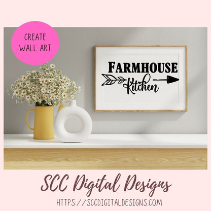 Farmhouse Kitchen SVG Mini Bundle, Welcome to Fur Kitchen, Farmhouse Kitchen Sign, Welcome to the Farm, Farm Fresh Bacon & Eggs Gift for Mom