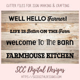 Farm Life 8 Bundle SVG, Farm Fresh Eggs, Farmhouse Decor for Mom, Well Hello Farmer Wall Art for Girlfriend Farm Quotes for Tumblers for Dad
