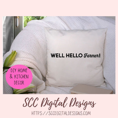 Farm Life 8 Bundle SVG, Farm Fresh Eggs, Farmhouse Decor for Mom, Well Hello Farmer Wall Art for Girlfriend Farm Quotes for Tumblers for Dad