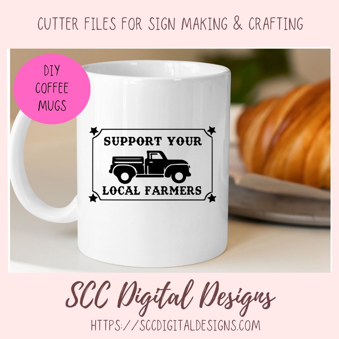 Farm to Fork SVG Mini Bundle, Market Fresh Support Your Local Farmers Farmers Market, DIY Farmhouse Home Decor with Cricut for Mom
