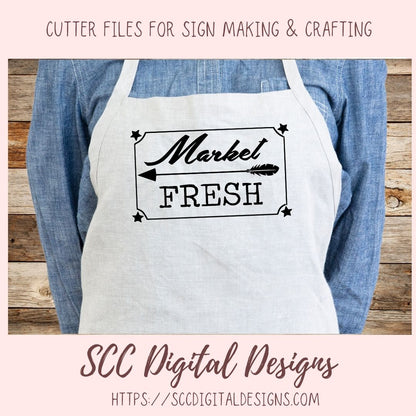 Farm to Fork SVG Mini Bundle, Market Fresh Support Your Local Farmers Farmers Market, DIY Farmhouse Home Decor with Cricut for Mom