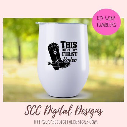 This Ain't My First Rodeo SVG, DIY Kid's Cowboy Boots T-Shirt, Country Western PNG Mama Sweatshirt, Farm Quote for Dad, Gift for Cowgirl