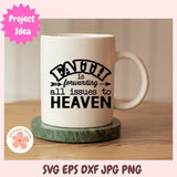 Faith SVG, Forwarding All Issues to Heaven Inspirational Quote, Christian Farmhouse Wall Art Design, Motivational Religious Gift for Mom