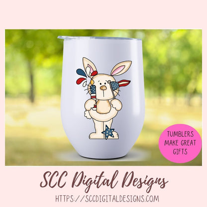 Cute Rabbit PNG, Land That I Love Clipart, Americana Red White & Blue Flag, Bald Eagle, July 4th Patriotic Independence Day Clip Art