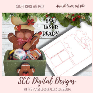 Gingerbread Treat Box SVG Digital Laser Design 1 design in svg digital laser format