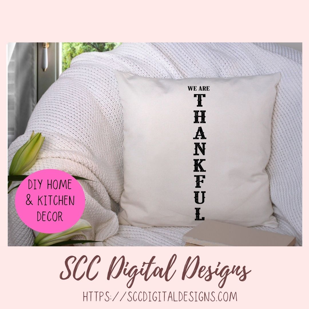 Give Thanks Vertical SVG Sign Bundle, Blessed, Thankful, Welcome Turkeys, We are Thankful, Farmhouse Wall Art for Mom, Thanksgiving Decor