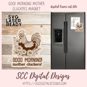 Rooster Magnet SVG 1 design in svg laser ready format