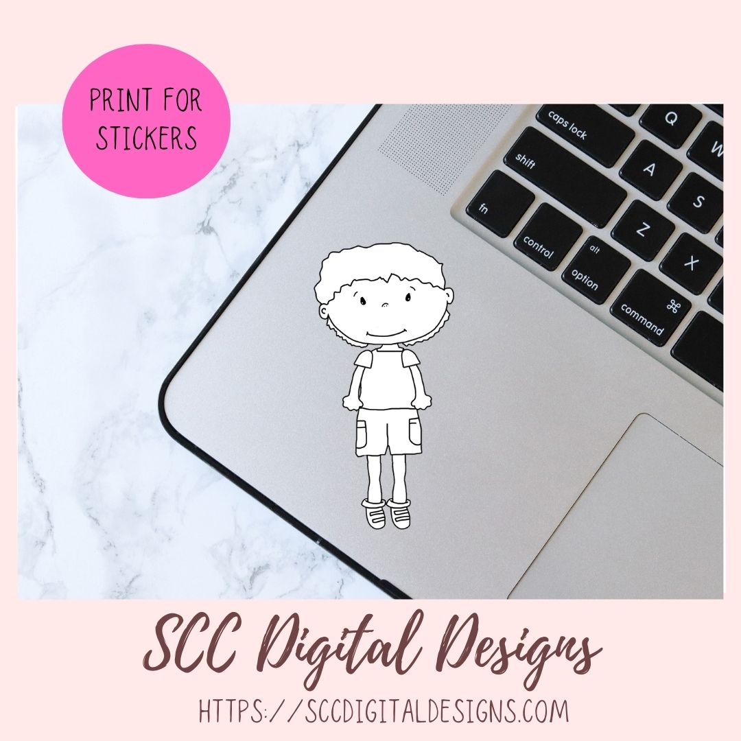 Boy Clipart for sublimation Kids Sticker Books, Nursery Wall Art for New Mom Gift, Digi Stamps for Coloring Pages and Digital Scrapbooking