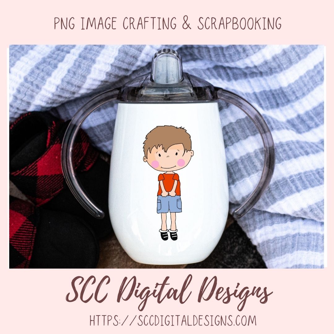 Boy Clipart for sublimation Kids Sticker Books, Nursery Wall Art for New Mom Gift, Digi Stamps for Coloring Pages and Digital Scrapbooking