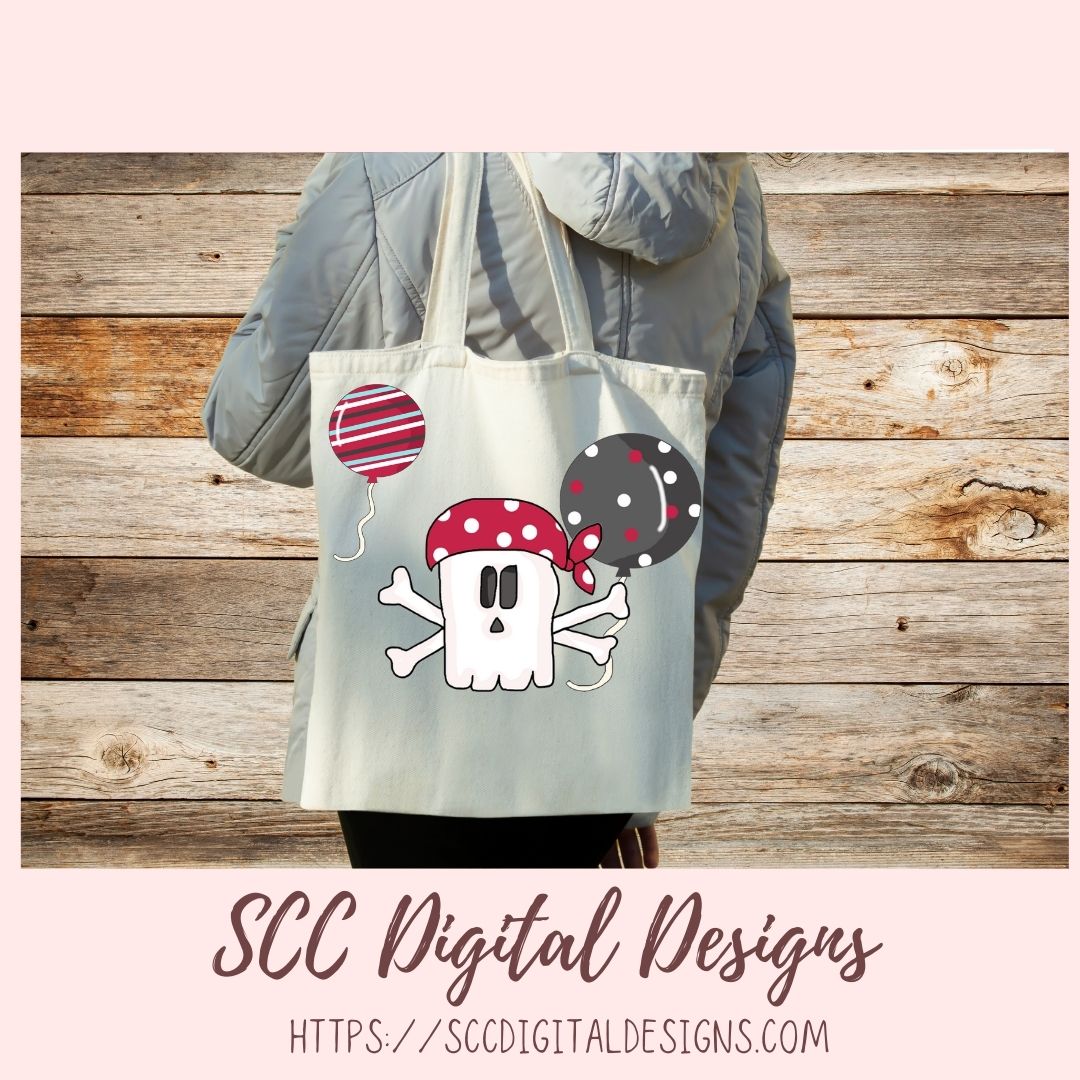 Kid's Birthday PNG, Pirate Clipart for Sublimation for Party Invites, Cupcakes, Skull & Crossbones, Balloons and Wordart for Scrapbooking