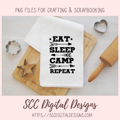 Happy Campers SVG Bundle, Adventure Awaits Glamper Wall Art for Mom, Welcome to our Firepit Glamping Flag for Girlfriend, Camping Quotes PNG