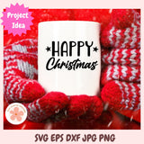 Christmas SVG, Happy Holidays Quote Design for Cricut, Silhouette & Holiday Crafting