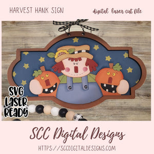 Harvest Hank Scarecrow Sign SVG Laser Ready 1 design digital laser cut svg format