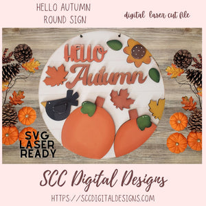 Hello Autumn Digital Laser SVG 1 design in svg laser format