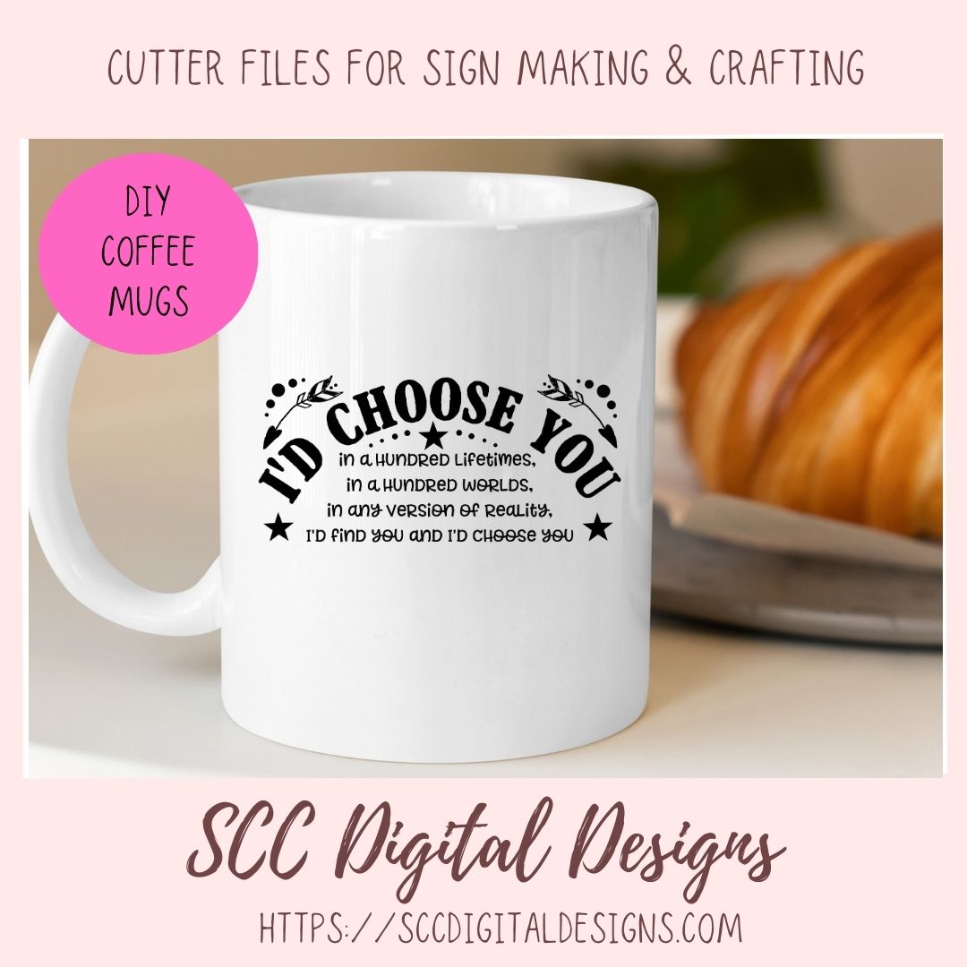 I'd Choose You SVG, I'd Find You and I'd Choose You DIY Wedding Gift for Couple, Anniversary Gift for Wife Farmhouse Wall Decor Gift for Her