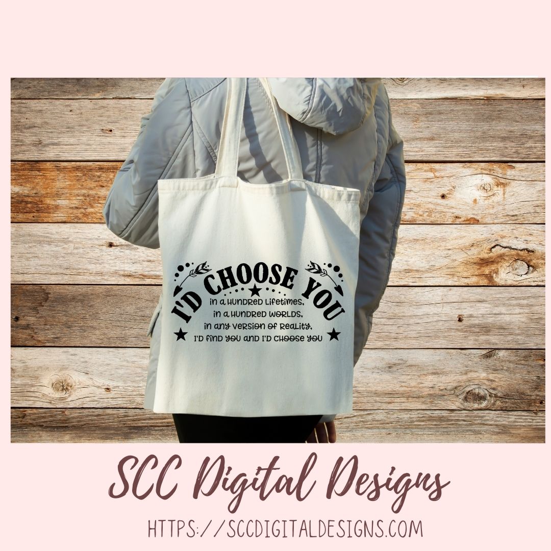 I'd Choose You SVG, I'd Find You and I'd Choose You DIY Wedding Gift for Couple, Anniversary Gift for Wife Farmhouse Wall Decor Gift for Her