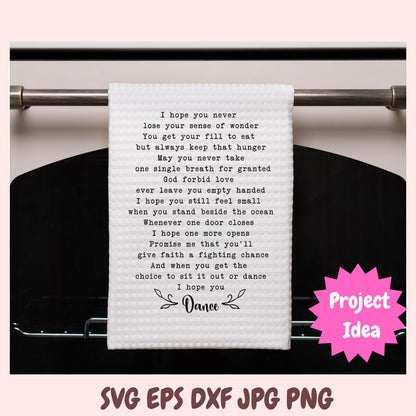 I Hope You Dance SVG 1 design in svg eps dxf jpg png formats