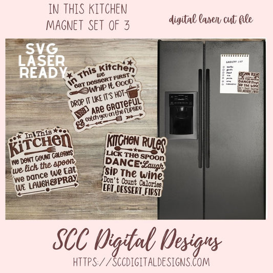 Kitchen Quote Laser SVG Collection
3 designs in laser svg format