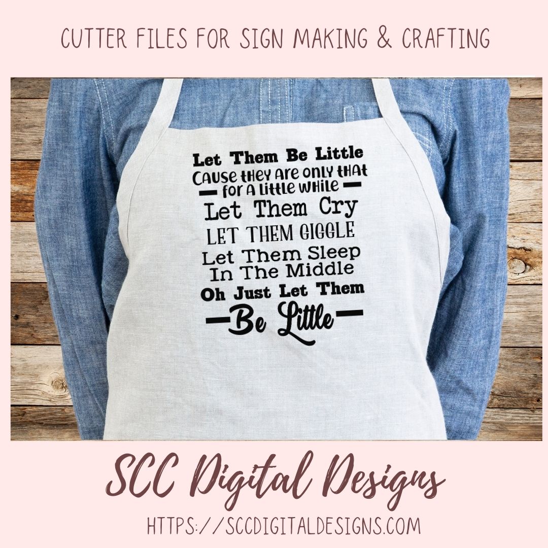 Let Them Be Little SVG, Baby Shower Gift for New Mom, Nursery Wall Decor for Baby, Inspirational Quote for Child's Room, Let Them Giggle