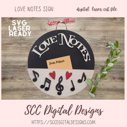 Love Notes Sign Laser SVG 1 design in svg laser format