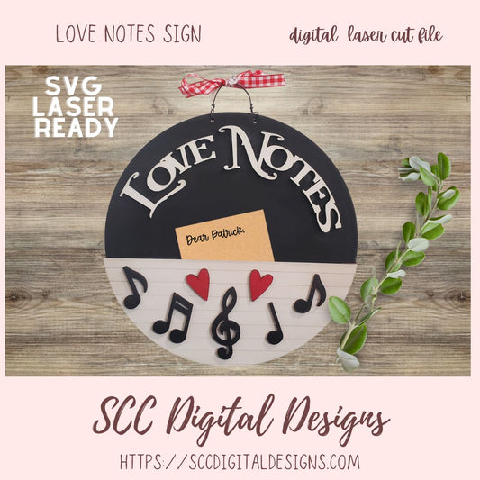 Love Notes Sign Laser SVG 1 design in svg laser format