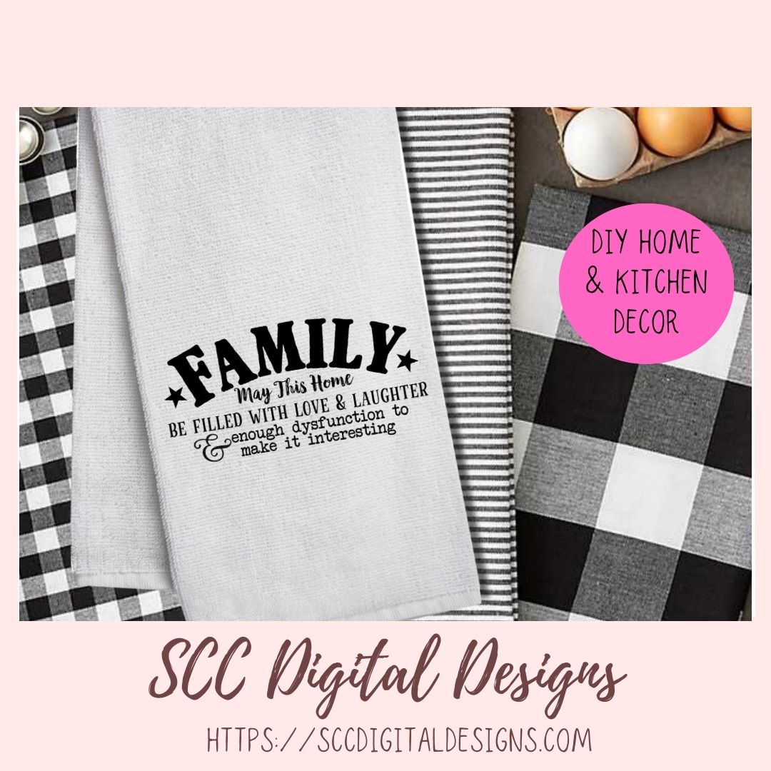 Family SVG, May This Home Be Filled With Love & Laughter Farmhouse Sign for Mom, House Warming Gift for Couple, Instant Download Designs for Cricut