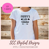 Mommy's Little Valentine SVG, DIY Unisex Child's Valentine Day T-Shirt, Cricut Design for Pregnant Mom Announcement Shirt, Gift for Baby