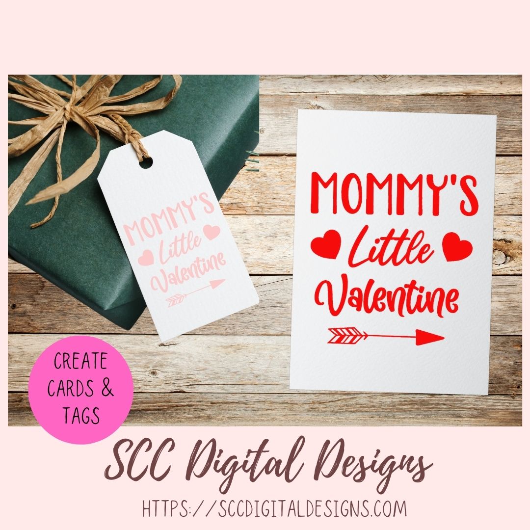 Mommy's Little Valentine SVG, DIY Unisex Child's Valentine Day T-Shirt, Cricut Design for Pregnant Mom Announcement Shirt, Gift for Baby