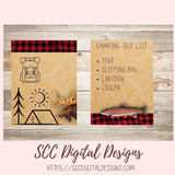North Woods Printable Note Pages, DIY Print Personalized Outdoorsy Stationary, Bear Moose Fish Vintage Red Truck Unlined Planner Inserts