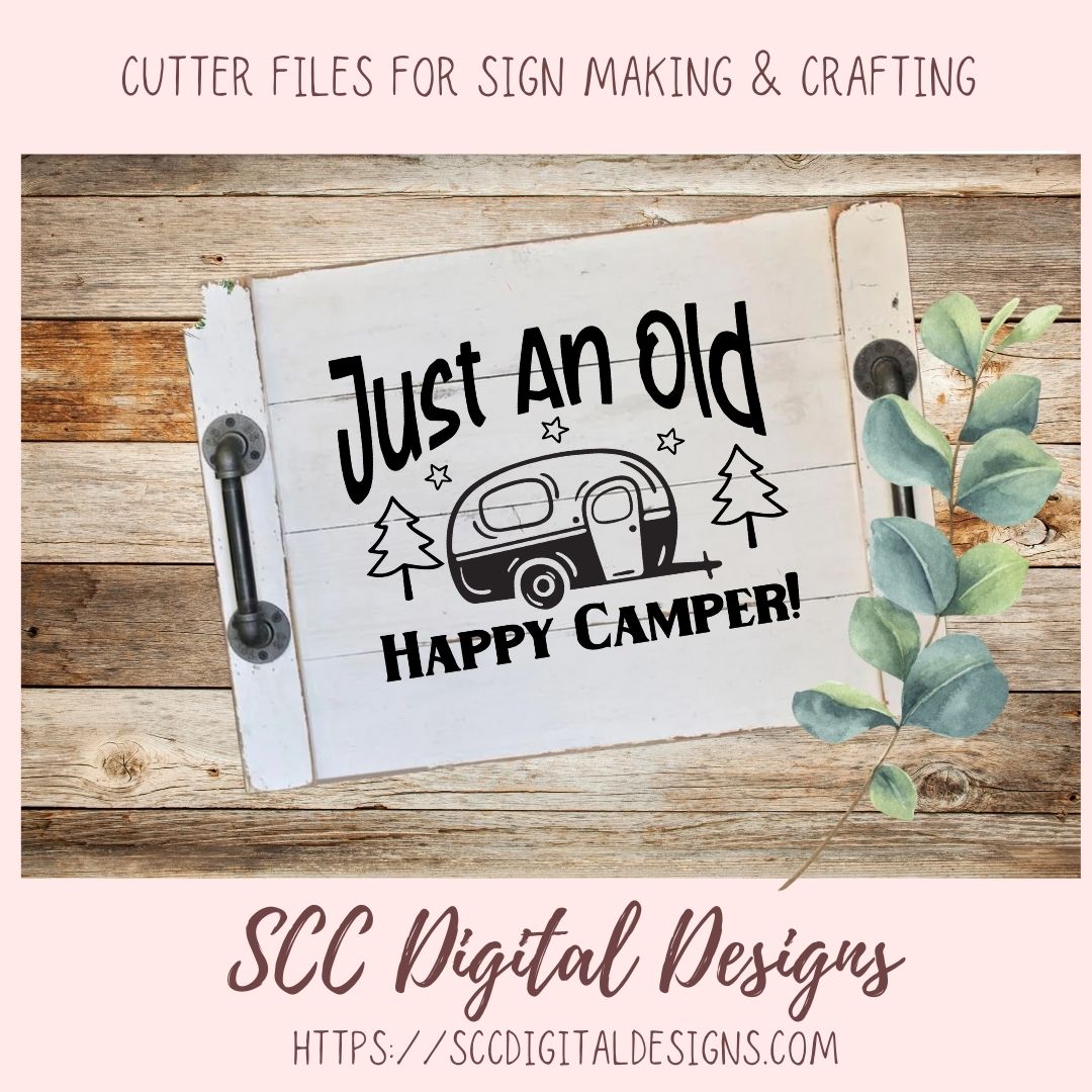 Happy Camper SVG, Glamper Coffee Mug for Mom, Glamping Camping Sign for Girlfriend, Making Memores RV Life Quote for Men, Glamper Decal for Mom