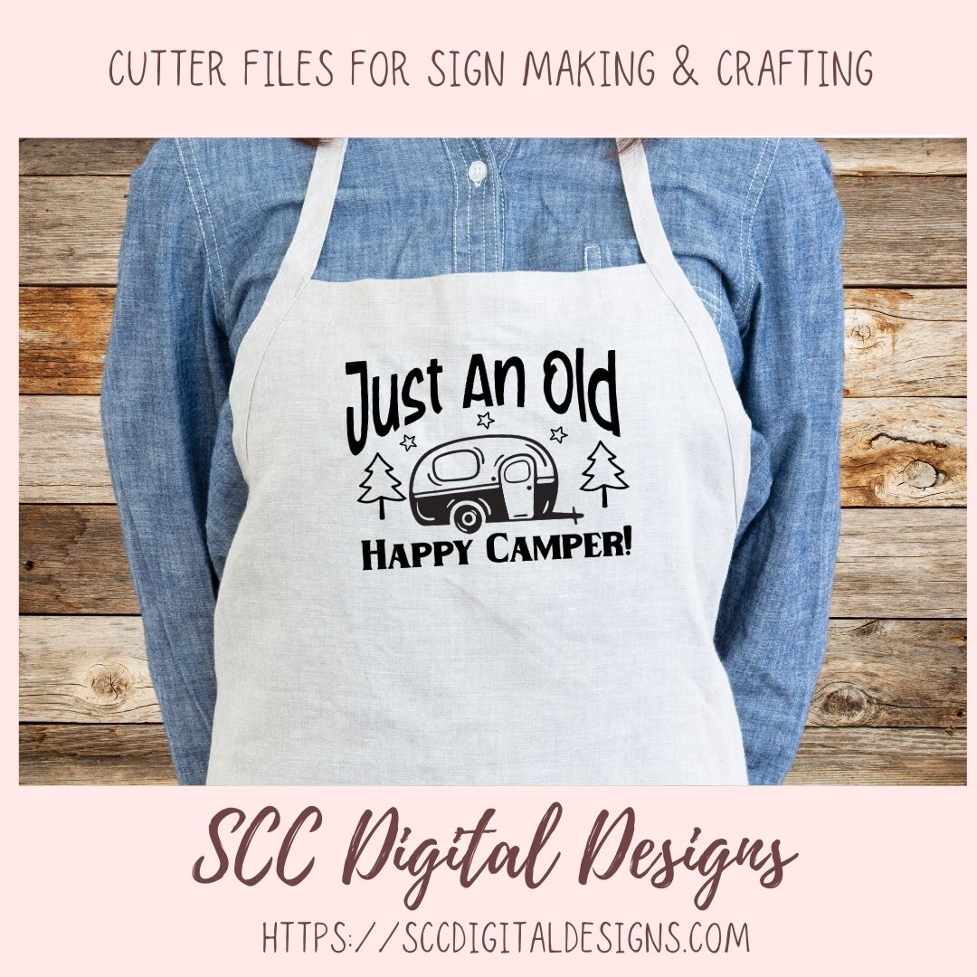 Happy Camper SVG, Glamper Coffee Mug for Mom, Glamping Camping Sign for Girlfriend, Making Memores RV Life Quote for Men, Glamper Decal for Mom