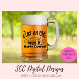 Happy Camper SVG, Glamper Coffee Mug for Mom, Glamping Camping Sign for Girlfriend, Making Memores RV Life Quote for Men, Glamper Decal for Mom