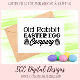 Old Rabbit Easter Egg Company SVG, DIY Farmhouse Kitchen Sign Decor, Colored Egg PNG for Kids Shirt, Instant Download Cricut Design for Cups