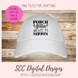 Porch Sittin and Sweet Tea Sippin ciricuit design in SVG, EPS, DXF, JPG, PNG formats