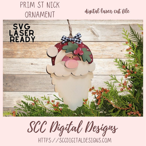St. Nick Christmas Ornament SVG
1 design in digital svg laser format