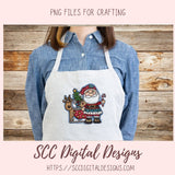 Christmas Clipart, Sublimation Santa's Sleigh, Reindeer, Tree & Presents PNG, DIY Paper Crafts, Home Decor, Wall Art, and Gifts for Mom