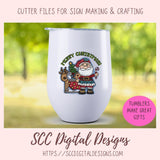 Christmas Clipart, Sublimation Santa's Sleigh, Reindeer, Tree & Presents PNG, DIY Paper Crafts, Home Decor, Wall Art, and Gifts for Mom