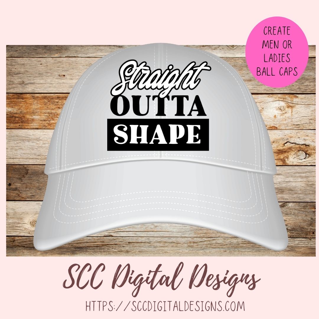 Straight Outta Shape SVG, Exercise Workout Shirt for Dad, Water Bottle Inspirational Fitness Quote for Mom, Funn